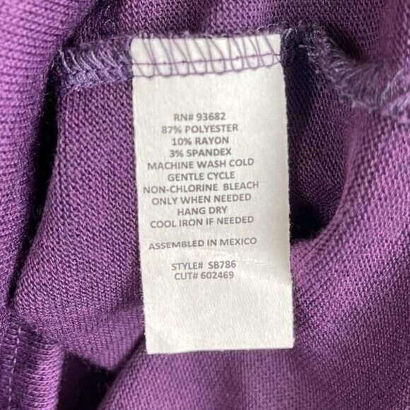 Forgotten Grace Women Purple Long Sleeve Top Sweater Size S - Picture 4 of 5